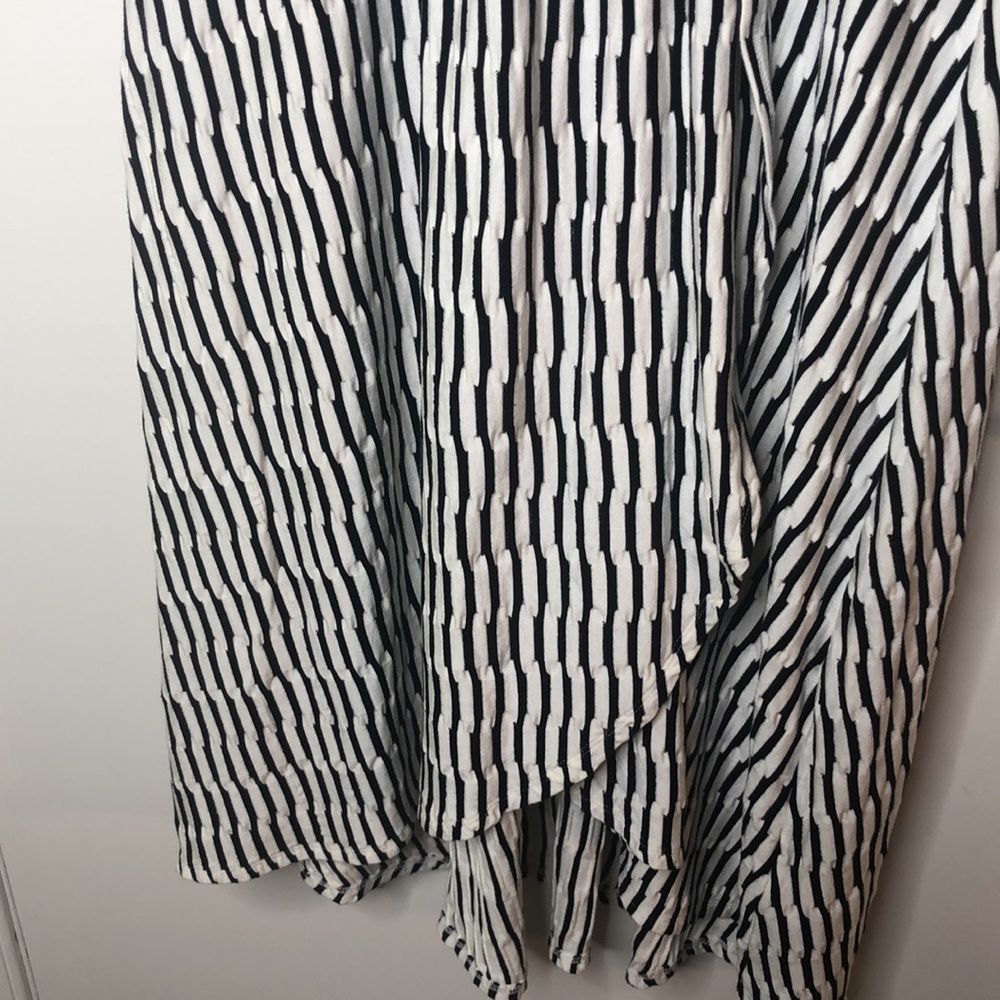 Anthropologie Maeve Striped Faux Wrap Midi-Dress size Medium - Picture 4 of 11